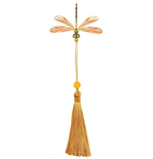 Цветная металлическая закладка со стрекозой и кистью в коробке. Оригинальная закладка. Подарок для к Киев - изображение 4