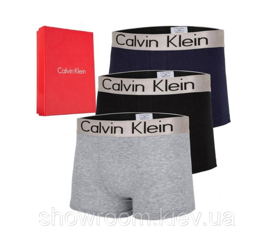 Чоловічі брендові труси Ck, набір 3 шт у подарунковій коробці (A34M) S Київ - фото 3