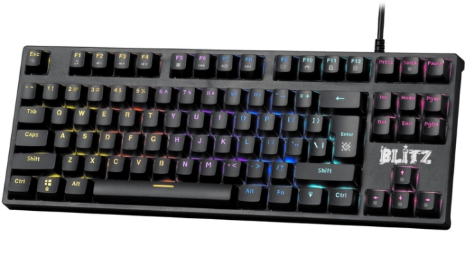 Провідна клавіатура Defender Blitz GK-240L EN Rainbow RGB-підсвічування та постачання Вінниця - фото 1