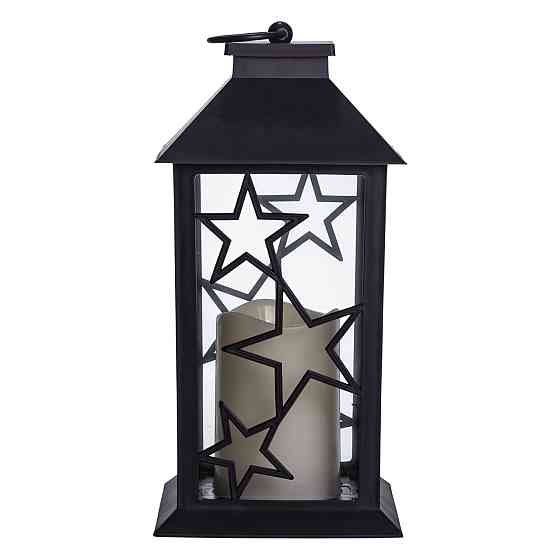 Yiwu Ліхтар декоративний 14×14×30 (см) підвісний з LED підсвічуванням Чорний CR-3-2 Киев