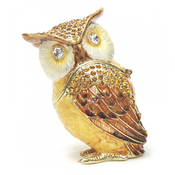 Шкатулка металлическая декоративная под Фаберже Филин Киев - изображение 1