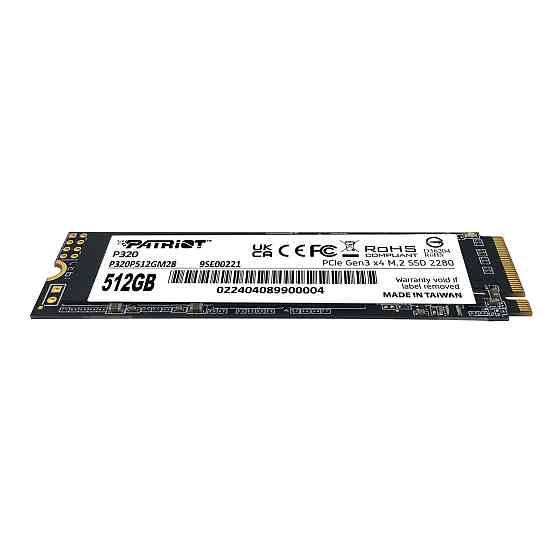 SSD M.2 Patriot P320 512GB NVMe 2280 Gen3.0 x4 3D TLC (P320P512GM28) Київ