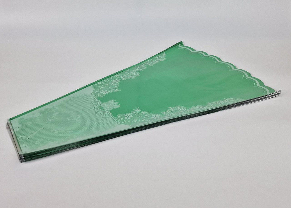 Конусне паковання під квіти h70/15низ/45верх метал зелений (100 шт.) візерунок136 (2) (100 шт.) Харків - фото 1