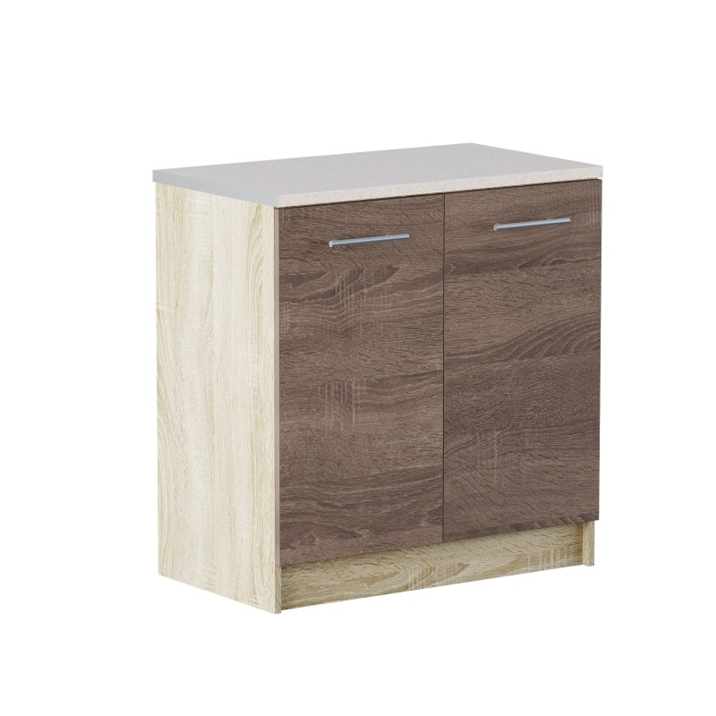 Кухонный модуль нижний Эверест Эко 800 дуб сонома/трюфель (без столешницы) 80х46х82 см (DTM-2907) Львов - изображение 1