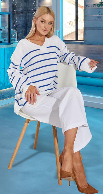 Свитер в полоску с мысом (48-52) Киев - изображение 4