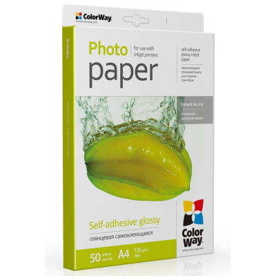 Фотобумага ColorWay A4 135г SuperGlossy, 50c. (PGS1358050A4) Винница - изображение 2