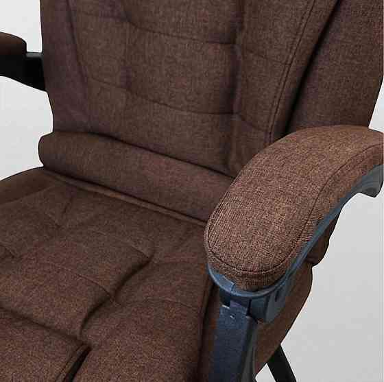 Кресло офисное ортопедическое эргономичное компьютерное мягкое с подставкой для ног и массаже-ром из ткани усиленное игровое Львов