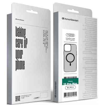 Чохол до мобільного телефона Armorstandart Y23 MagSafe Apple iPhone 15 Pro Max Transparent Black (ARM68568) Вінниця
