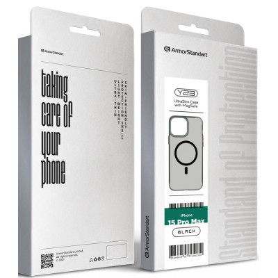 Чохол до мобільного телефона Armorstandart Y23 MagSafe Apple iPhone 15 Pro Max Transparent Black (ARM68568) Вінниця - фото 4