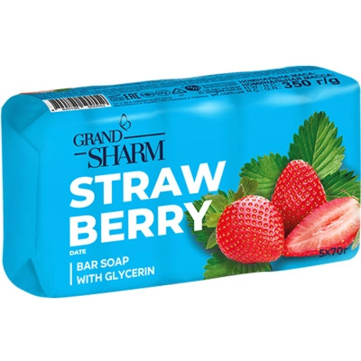 Тверде мило Grand Шарм Полуниця 5 х 70 г (4820195500552) Вінниця - фото 3