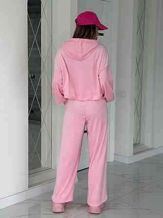 Жіночий сильний повсякденний велюровий костюм-двійка Барбі, 46/48 Одеса