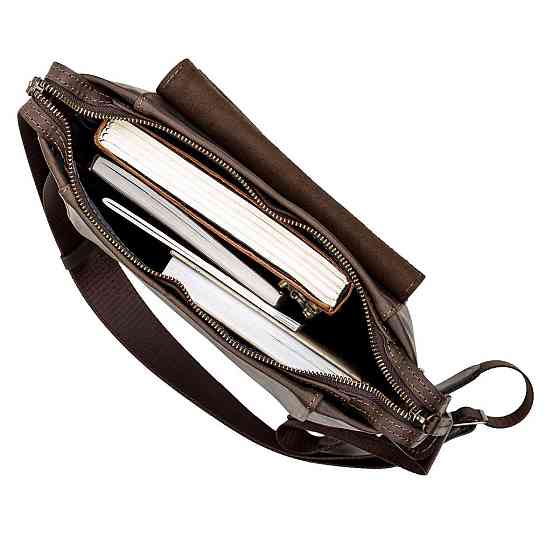 Сумка мужская SHVIGEL 11097 кожаная Коричневая Киев