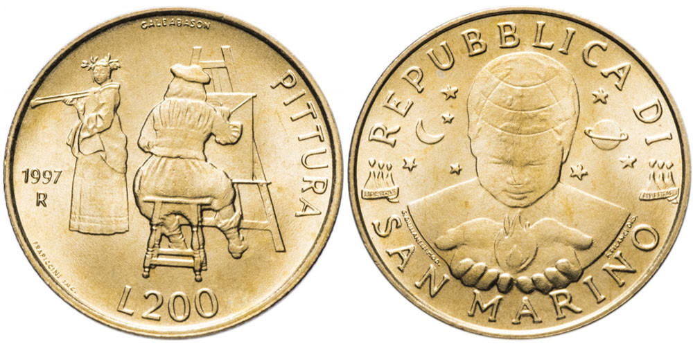 200 лир 1997 Сан-Марино UNC Полтава - изображение 1
