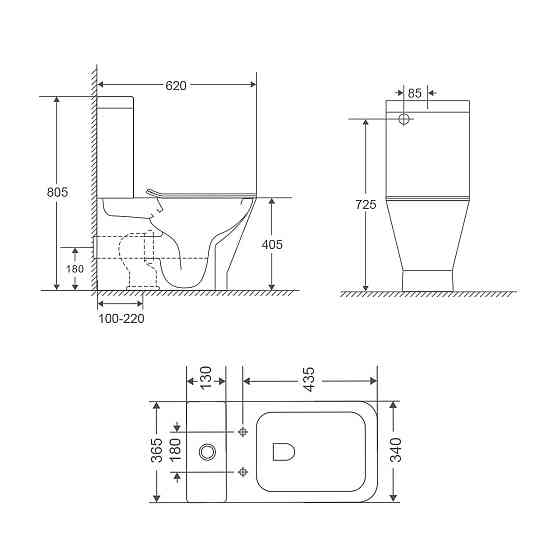 Унитаз-компакт Qtap Cardinal Ultra Quiet безободковый с сиденьем Soft-close QT04222168AUQ3W Киев