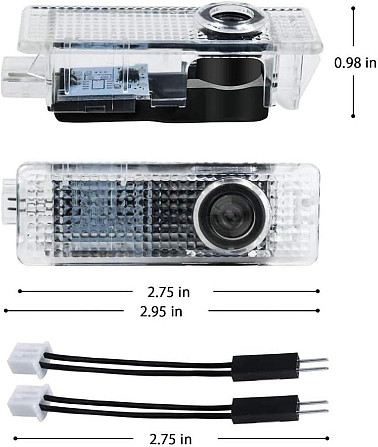 LED підсвітка дверей автомобіля 2 шт, проектор логотипу BMW 1 3 4 5 6 7 M X Z GT серії, водостійкий, Київ - фото 4