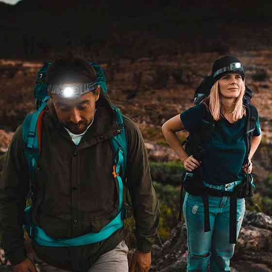 Ліхтар налобний Naturehike TD-02 NH00T002-D, сіро-блакитний Київ