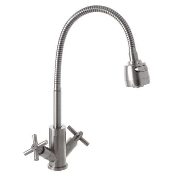 Кухонний змішувач Mixxus DVE 011 з гнучким виливом SS2823 Харків