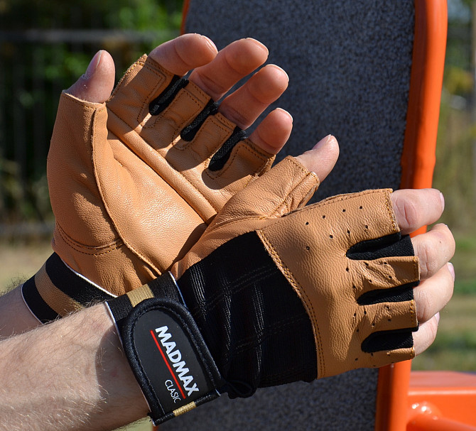 Рукавички для фітнесу MadMax MFG-248 Clasic Brown XL Каменское - изображение 9