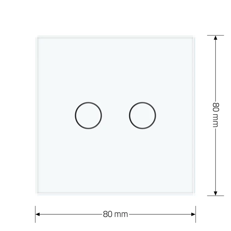 LIVOLO Сенсорна кнопка 2 сенсора 12/24В Livolo білий скло (VL-FC2HC-2WP) Коломыя - изображение 3