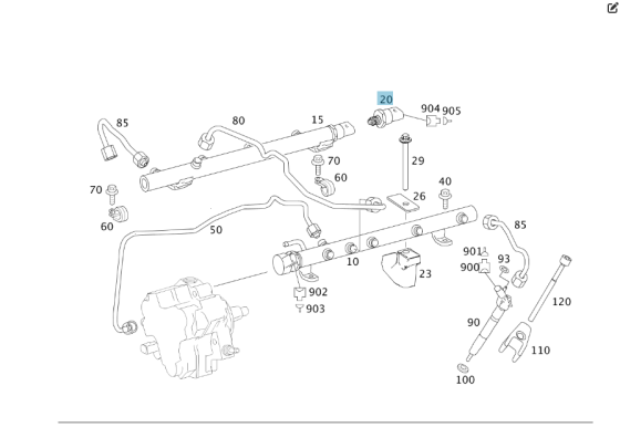 Mercedes-Benz  A0041536728 Датчик тиску в паливній рампі для дизельних двигунів Одесса