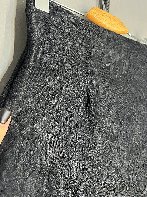 Юбка женская Shiqi 9314 гипюровая прозрачная длинная с подкладкой стрейтчевая черная, черный, L Одесса - изображение 10