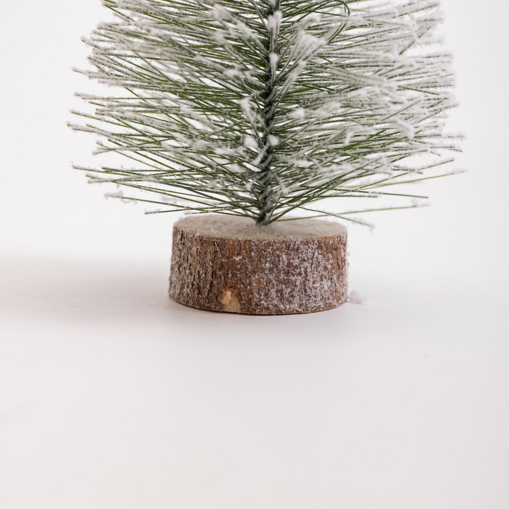 Lugi Новорічна настільна ялинка зимова Стріла 25 см на дерев'яній підставці SOK-М-12-2 Коломия - фото 4
