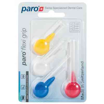 Щітки для міжзубних проміжків Paro Swiss Flexi Grip Набір зразків 4 різних розмірів (7610458010709) Вінниця