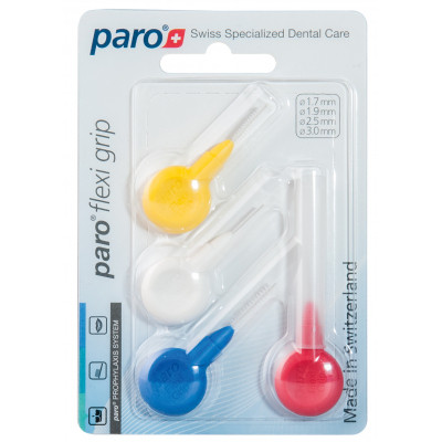 Щітки для міжзубних проміжків Paro Swiss Flexi Grip Набір зразків 4 різних розмірів (7610458010709) Вінниця - фото 1