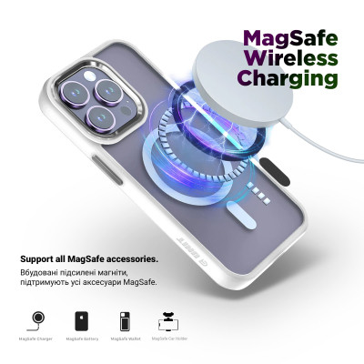 Чохол до мобільного телефона Armorstandart Unit MagSafe Apple iPhone 15 Pro Matte Clear Silver (ARM69349) Вінниця - фото 3