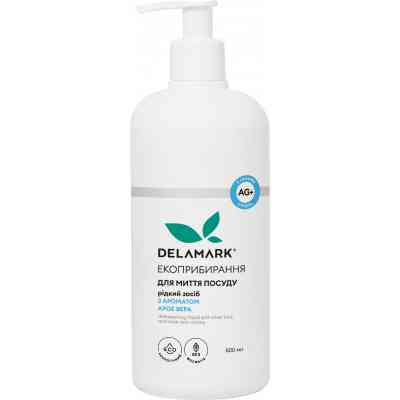 Средство для ручного мытья посуды DeLaMark с ионами серебра Алоэ вера 500 мл (4820152331007) Винница