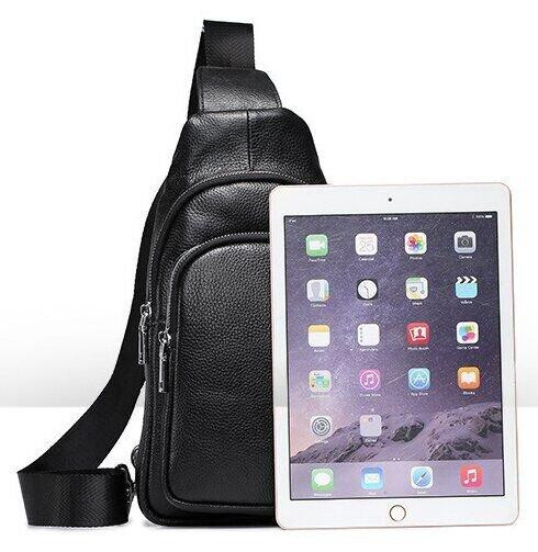 Сумка из зернистой кожи через плечо Черная (Vintage) Киев - изображение 9