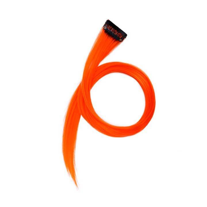 Накладная прядь волос цветная на заколках 60 см оранжевый Винница - изображение 10