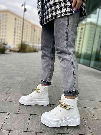 Кеди жіночі білі (весна-осінь, еко-шкіра) (4759) 37 Коломия