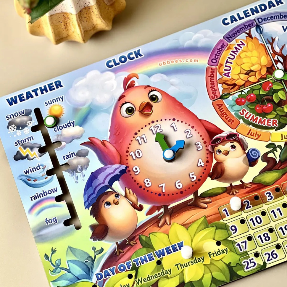Розвиваюча гра Календар - 2 "Пташка" (ПСД260) PSD260 ENG Вінниця - фото 3