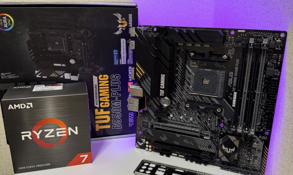 Комплект Ryzen 7 5700X, B550 Asus Tuf материнська плата. Київ - фото 3
