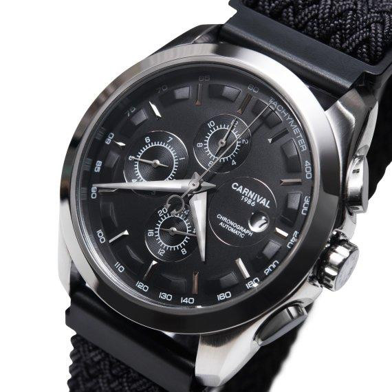 Годинник чоловічий механічний Carnival Genius Magnetic Grey (2 ремінці) Київ - фото 2