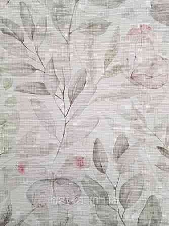 Шпалери вінілові на флізеліні метрові Sintra Edelina прованс квіти листя гілки метелика сірі рожеві Київ