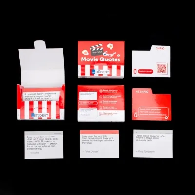 Навчальний набір English Student Картки для вивчення англійської мови Movie Quotes (укр.) (591226002) Вінниця