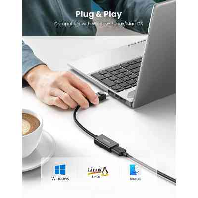 Перехідник Display Port M to HDMI F 4K60Hz black Ugreen (70694) Вінниця