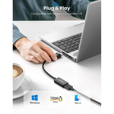 Перехідник Display Port M to HDMI F 4K60Hz black Ugreen (70694) Вінниця - фото 3