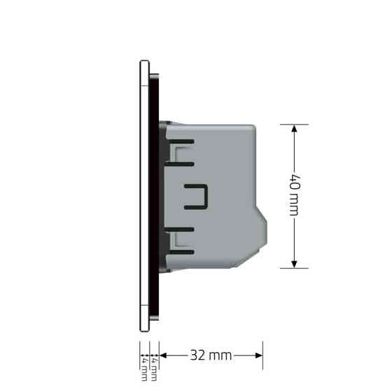 LIVOLO Розумний сенсорний Wi-Fi вимикач 1 сенсор Livolo чорний скло (VL-C7FC1NY-2GBP) Коломия