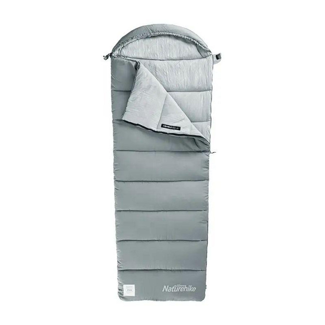 Спальний мішок з капюшоном Naturehike M180 NH20MSD02 Лівий (Сірий) Вінниця - фото 1