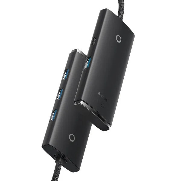 USB-хаб Baseus Lite Series 4-Port Type-C HUB Adapter (Type-C to USB 3.0*4 ) 1m Black Одеса - фото 4