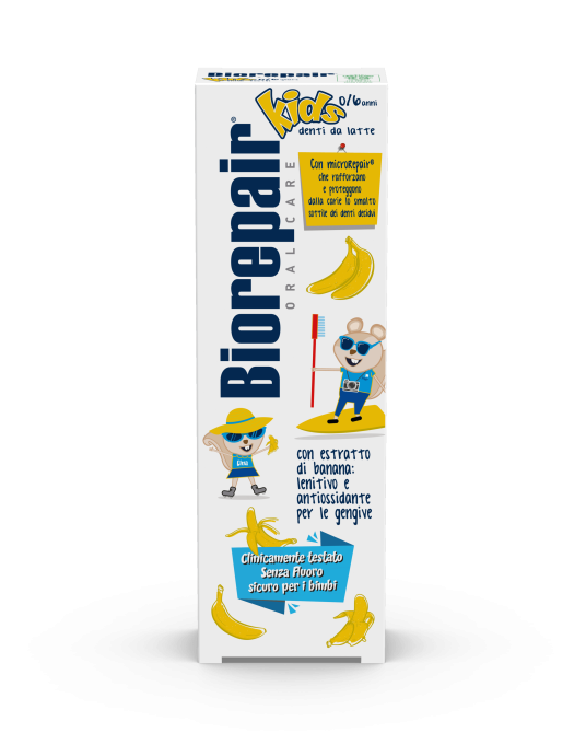 Дитяча зубна паста банан Kids Milk Teeth Biorepair 50 мл Київ - фото 1