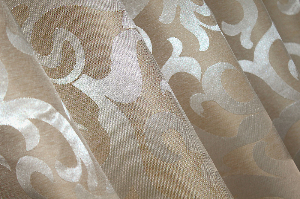 Комплект коротких штор VR-Textil жакард Вензель №416ш 130х170 см 2 шт Бежевий (35-0041) Київ - фото 7