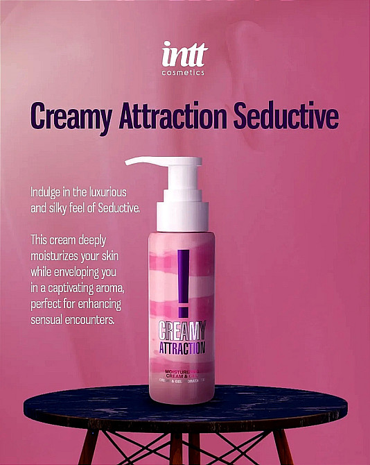 Крем-гель для тіла з спокусливим ароматом Intt Creamy Attraction Seduction! для поцілунків, 100 мл Sex Aura Київ - фото 3