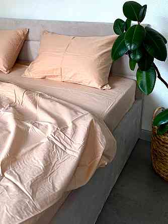 Ecotton Комплект постільної білизни Ecotton двоспальний Сімейний 150х215 см однотонний бежевий Коломыя