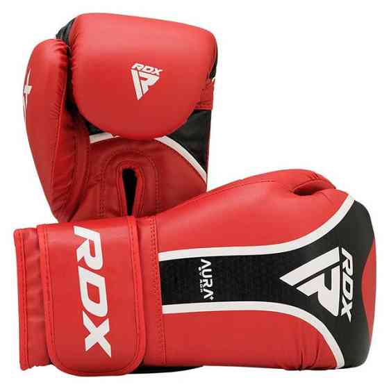 Боксерські рукавиці RDX AURA PLUS T-17 Red/Black 16 унцій (капа в комплекті) Кам'янське