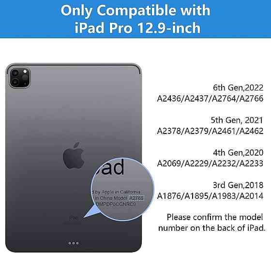 Чехол-клавиатура для iPad Pro 12.9 iPad Pro 6/5/4/3 поколения 2022 2021 2020 и 2018 годов Днепр