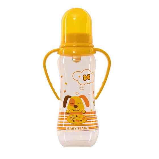 Пляшечка для годування з латексною соскою 1311 помаранчева 250 мл Вінниця